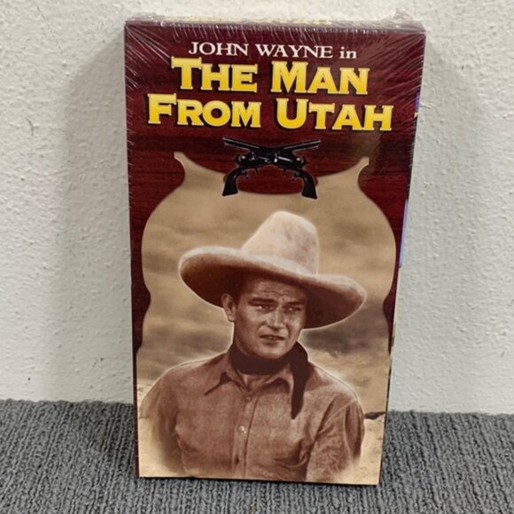 John Wayne in The Man From Utah VHS 1997 Black and White New Sealed - Picture 1 of 9